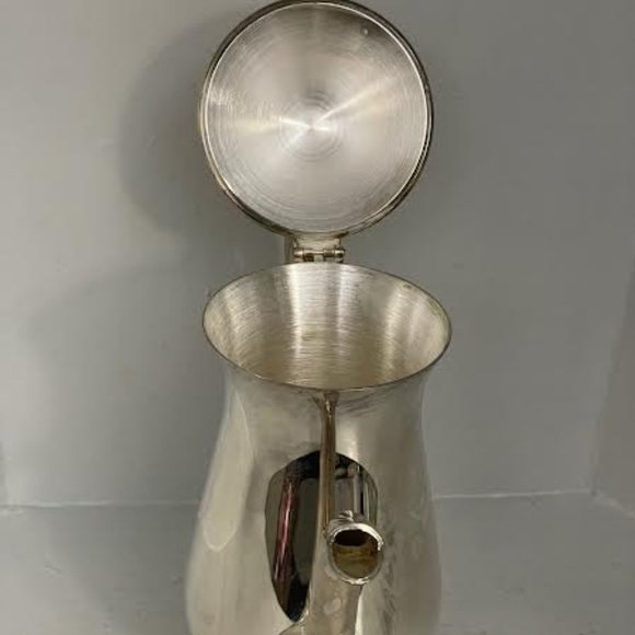Elegant Polished Silver Plated Tea/Coffee Lidded Pot Vintage Teapot Teaware - Picture 8 of 14